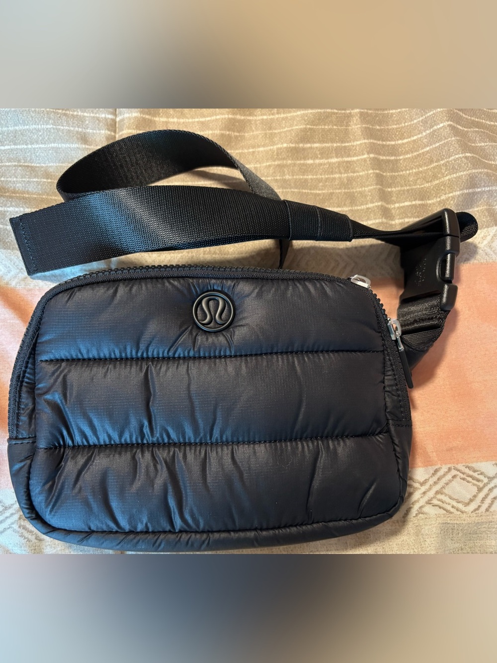 lululemon athletica Black Quilted Puffer Belt Bag